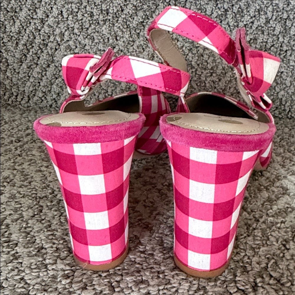 Pink Gingham Slingback Pumps - Women - Picture 3 of 7